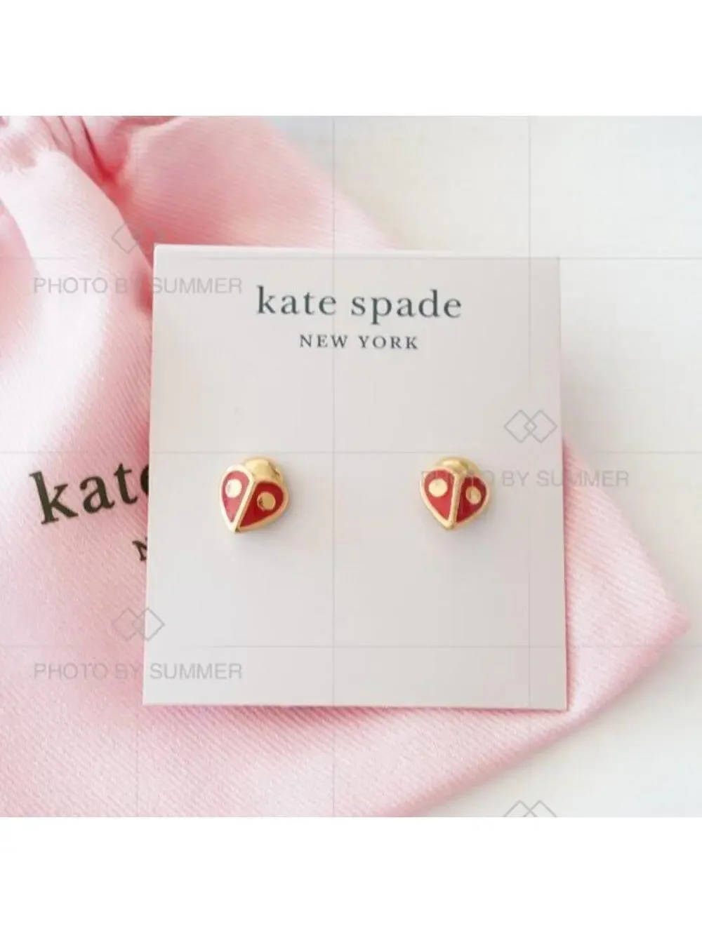 Kate Spade Animal Party Ladybug Studs Earrings